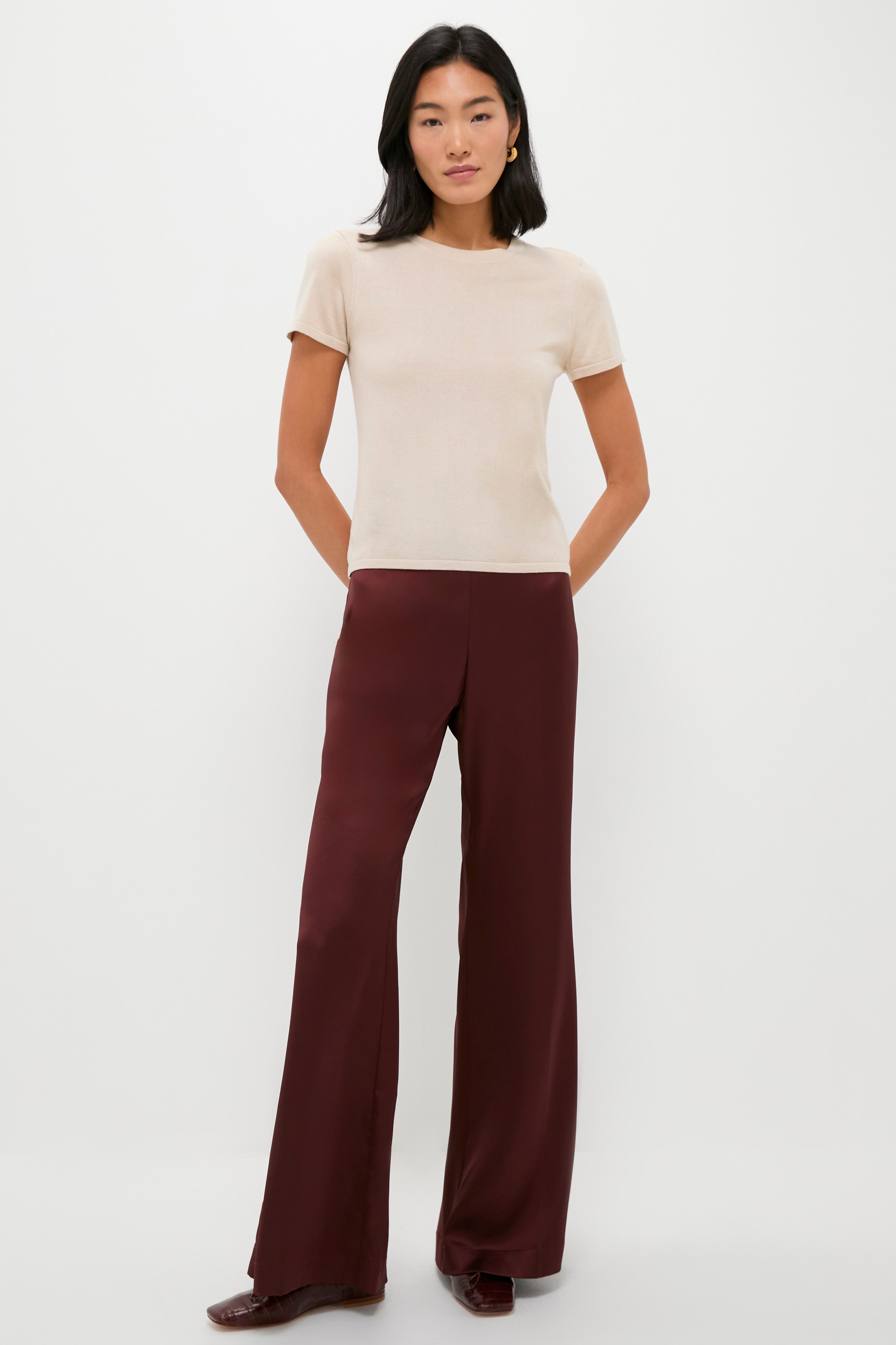 Sandstone Cashmere Silk Blend Katie Tee
