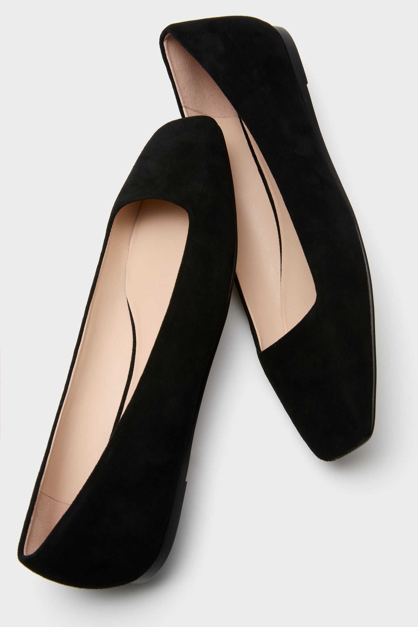 Black Suede Nadia Flats