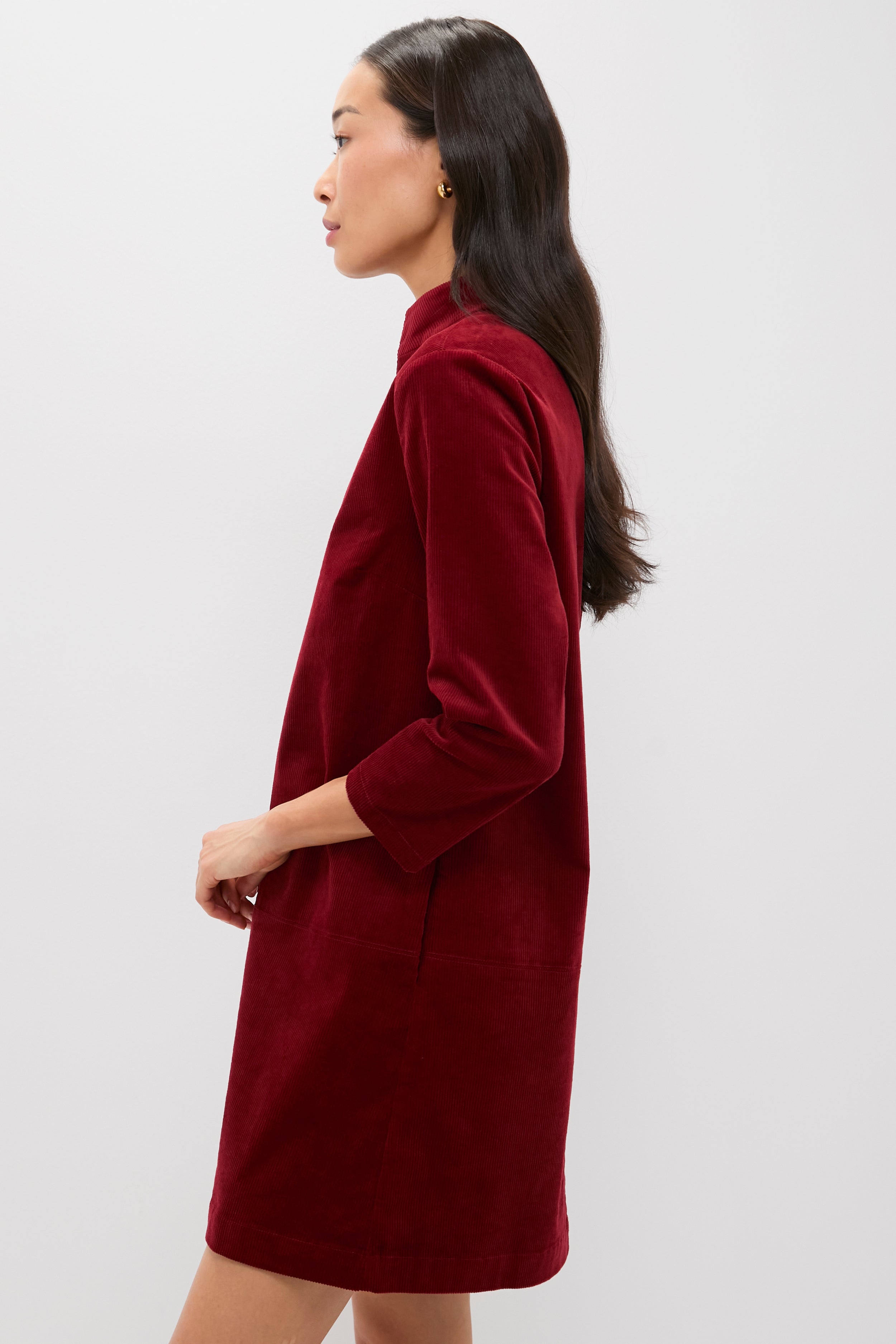 Merlot Corduroy Clifton Dress