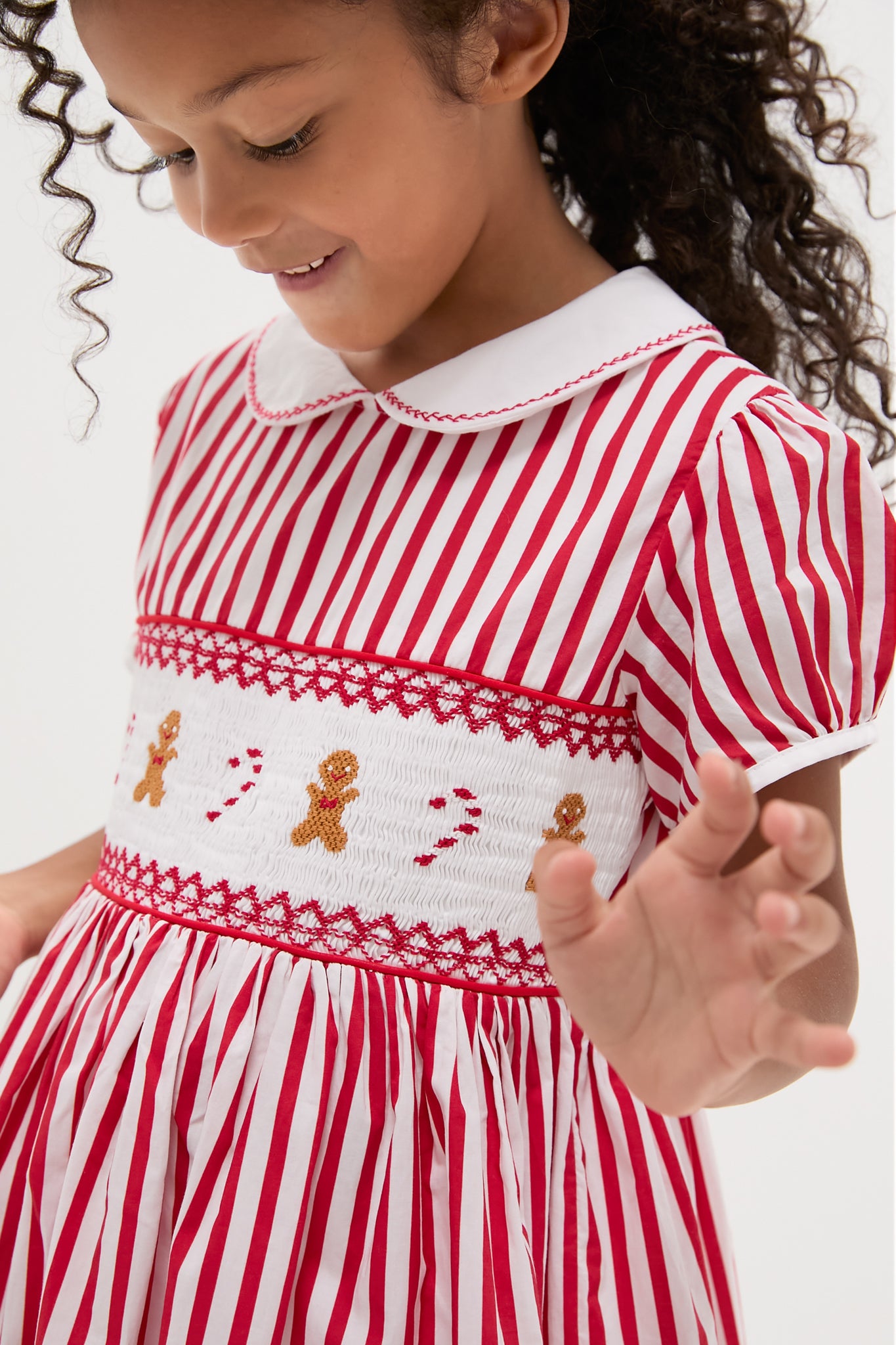Candy Cane Stripe Smocked Dress