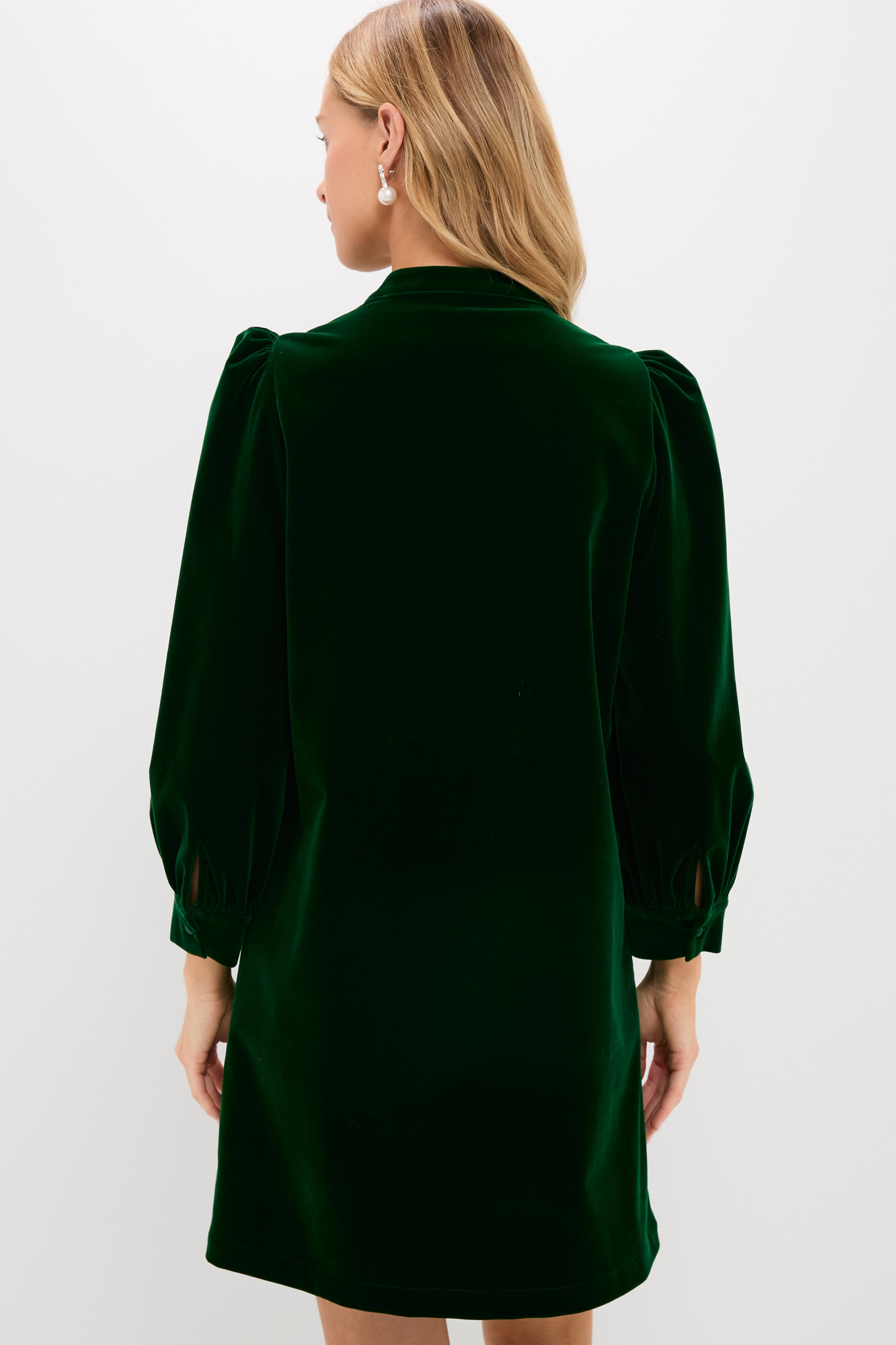 Hunter Green Velvet Samantha Dress