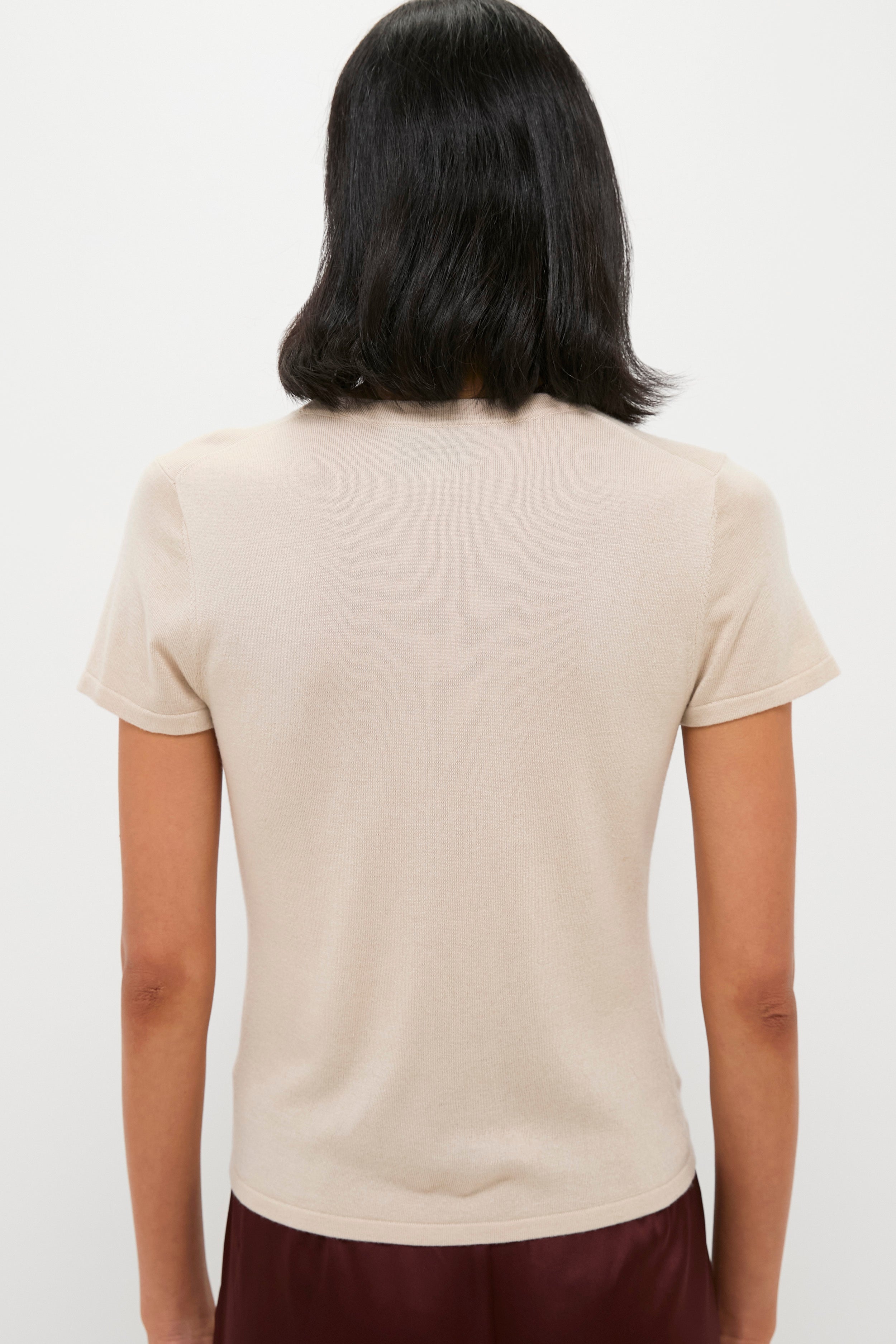 Sandstone Cashmere Silk Blend Katie Tee