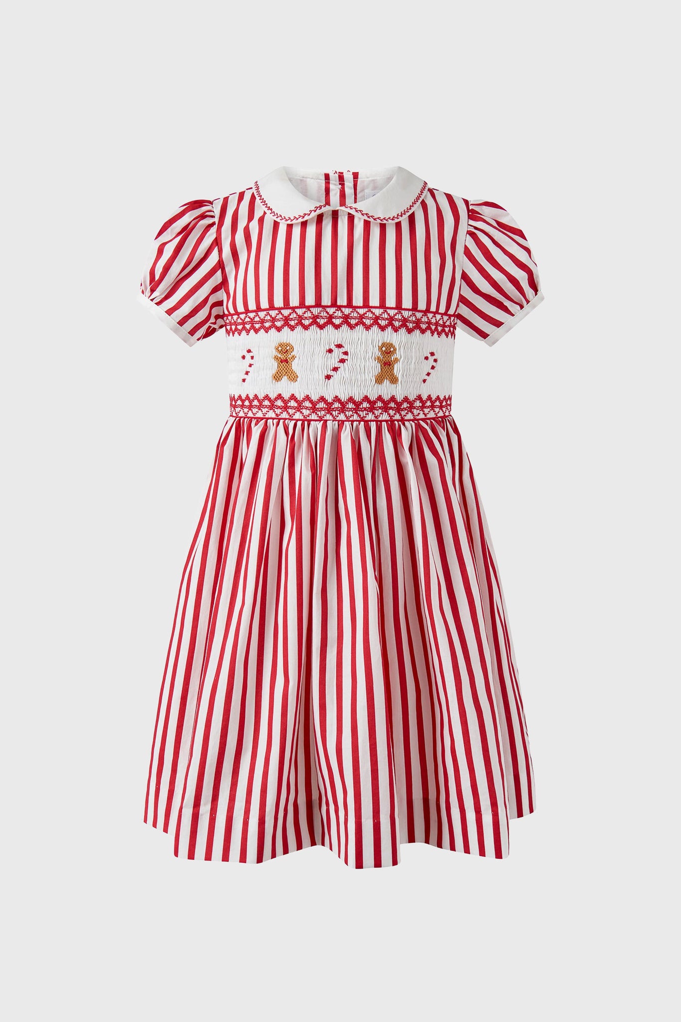Candy Cane Stripe Smocked Dress