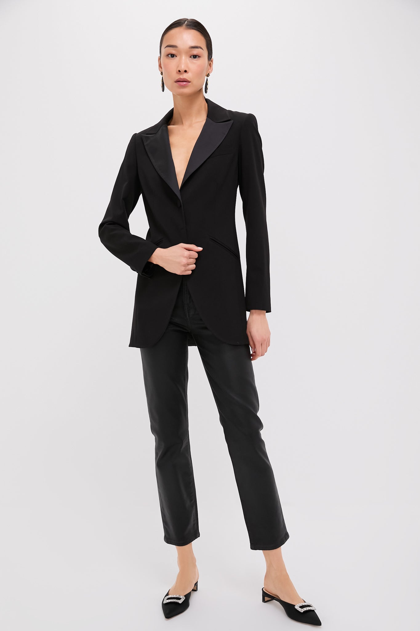 Satin Lapel Emile Blazer