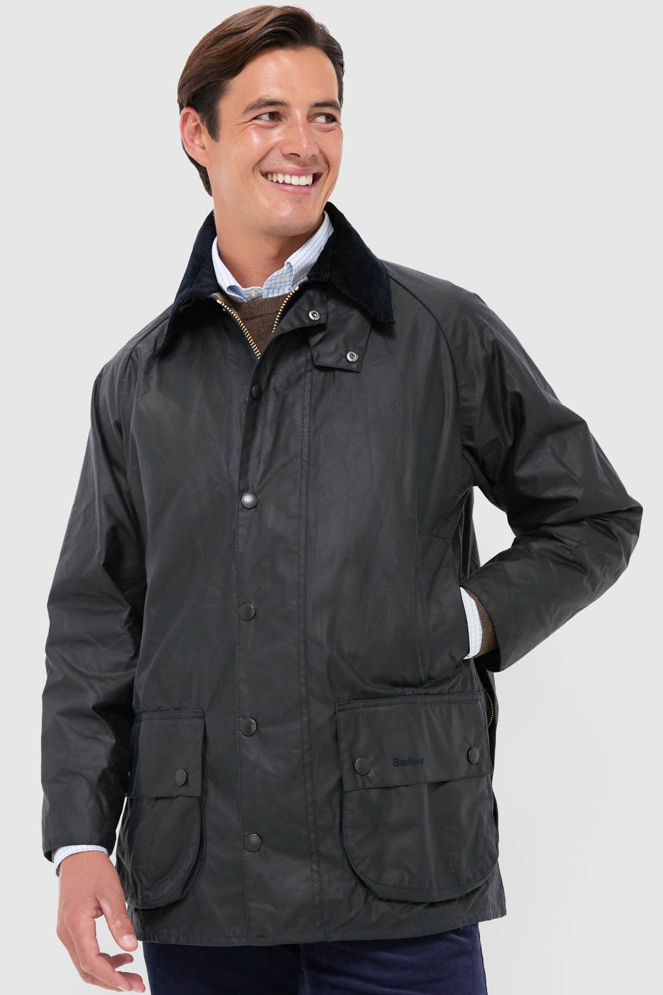 Men's Navy Beaufort Wax Jacket