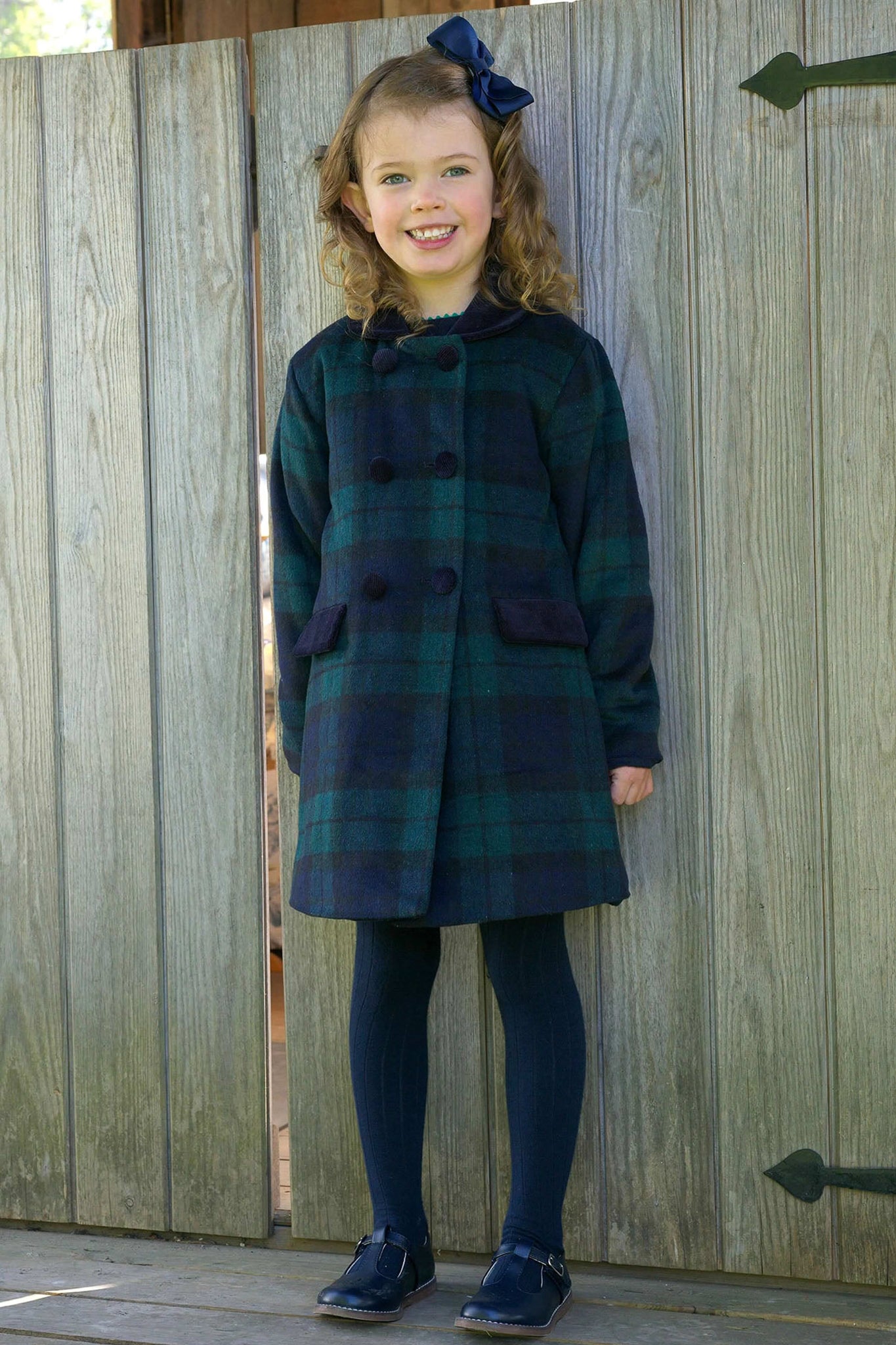 Blackwatch Velvet Trim Coat