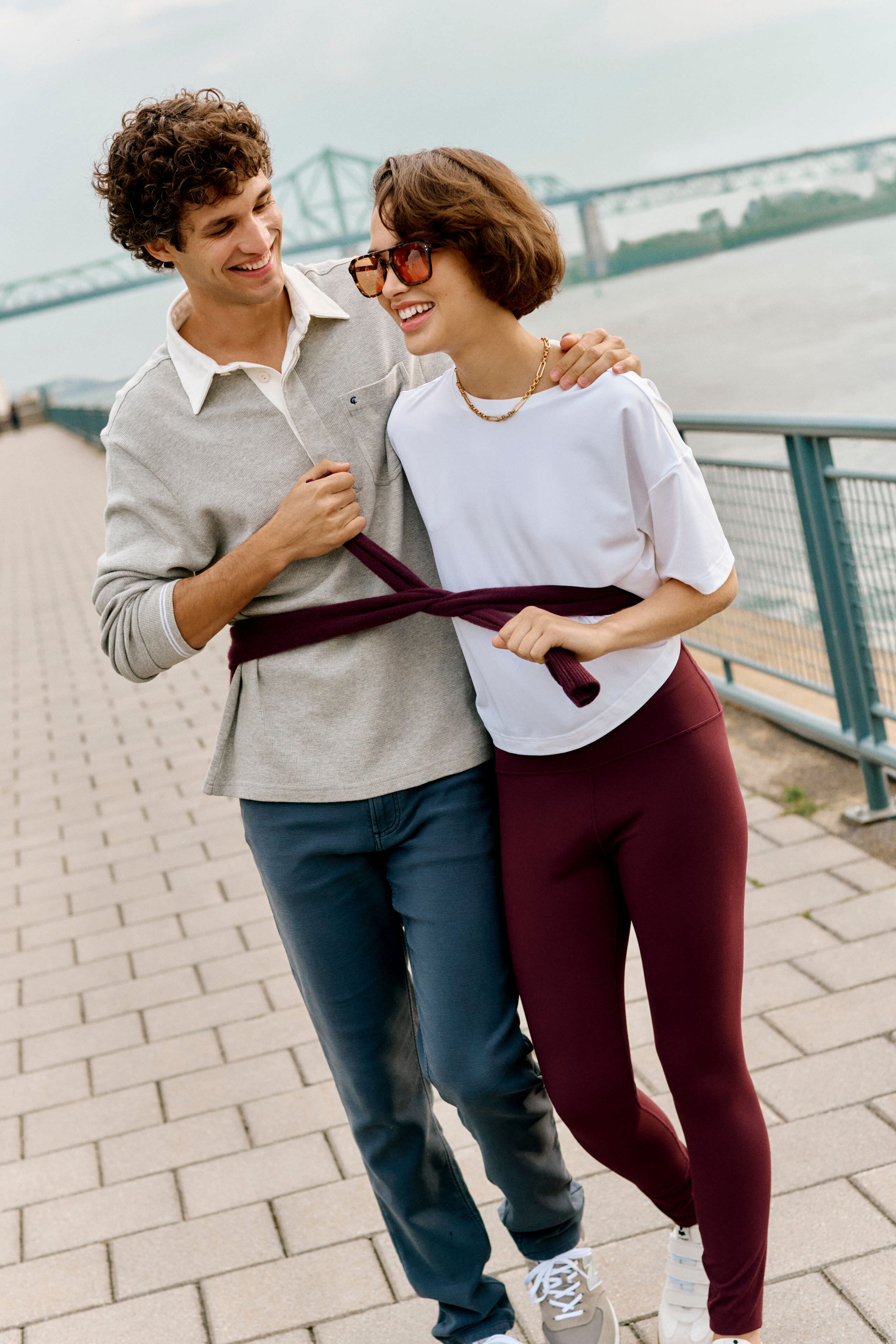 White Short Sleeve Performance Jersey Ryan Boyfriend Tee