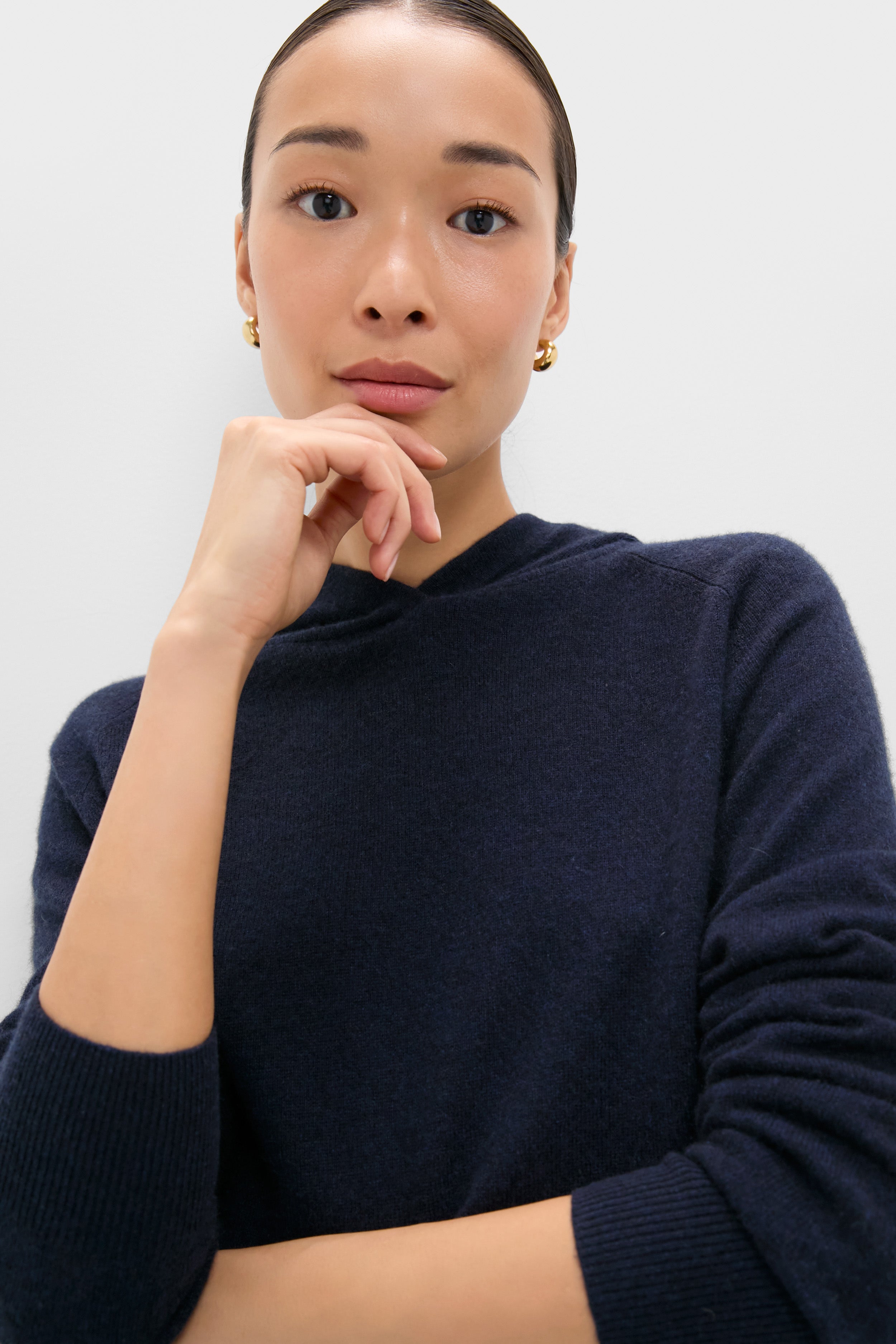 Navy Cashmere Jane Hoodie