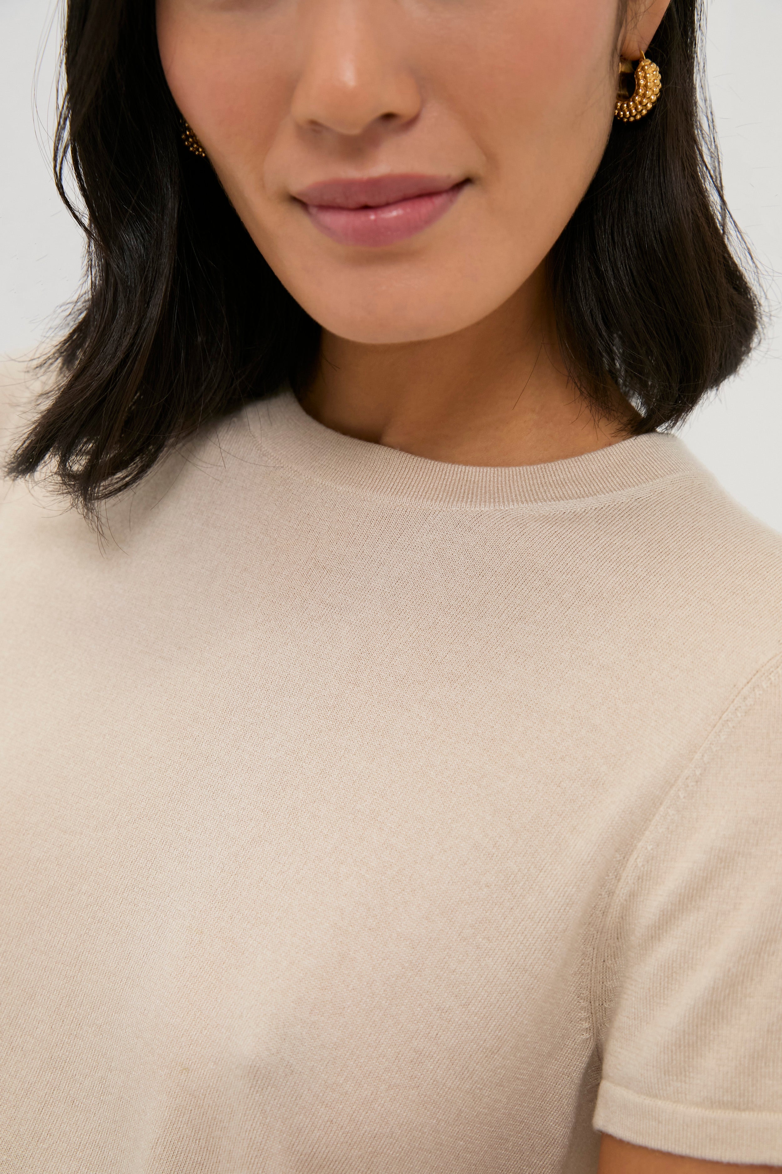 Sandstone Cashmere Silk Blend Katie Tee