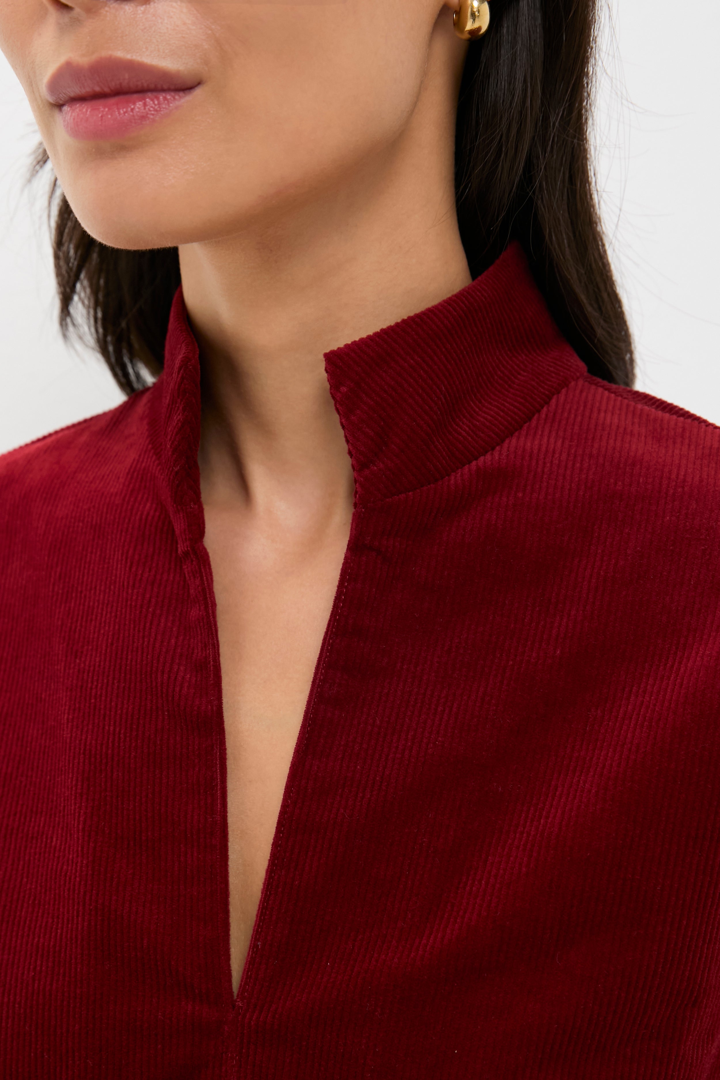 Merlot Corduroy Clifton Dress