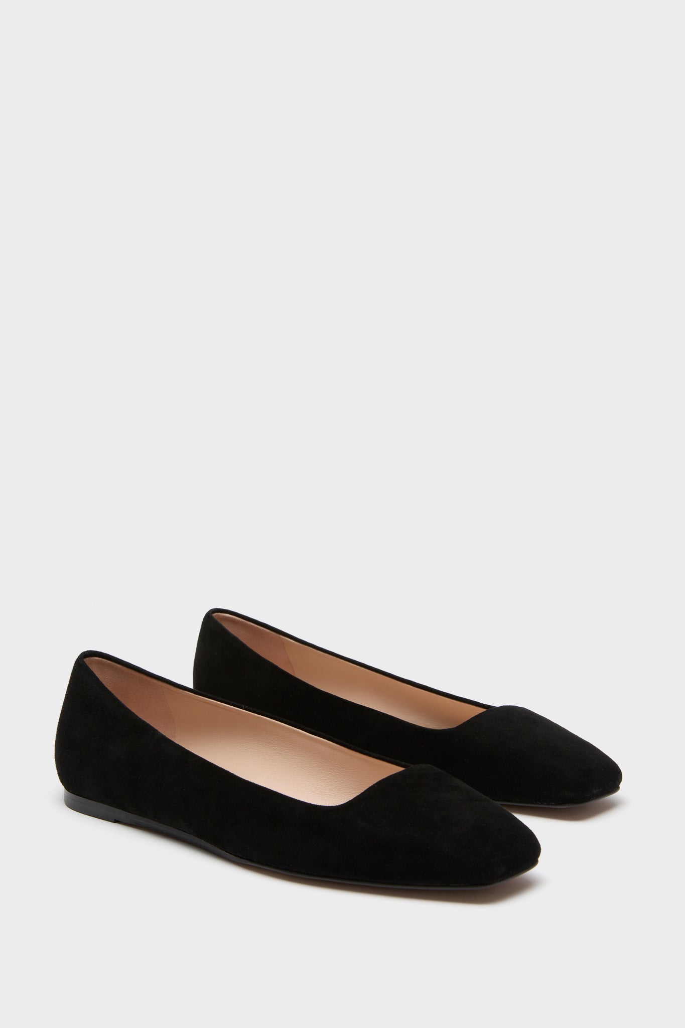 Black Suede Nadia Flats