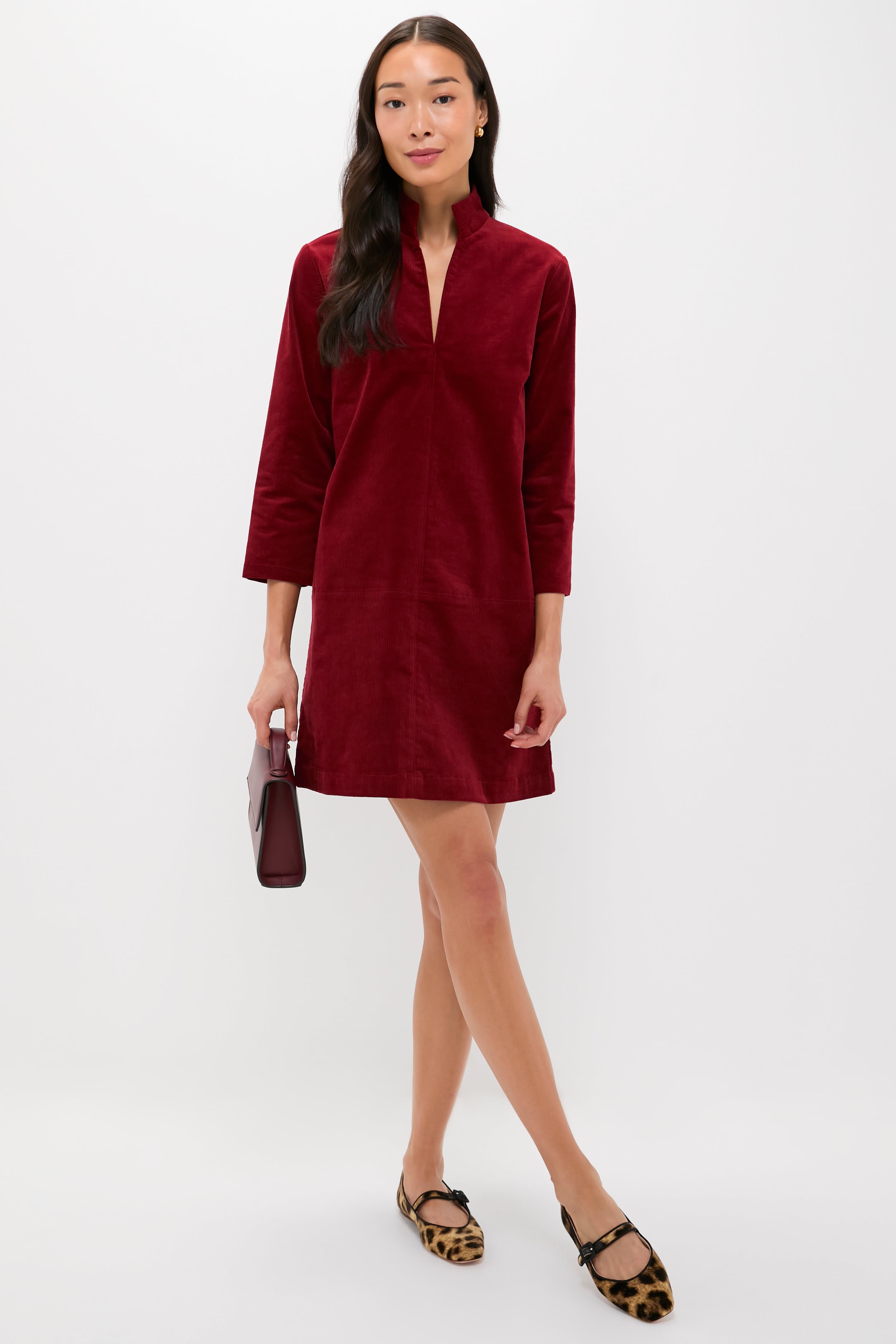 Merlot Corduroy Clifton Dress