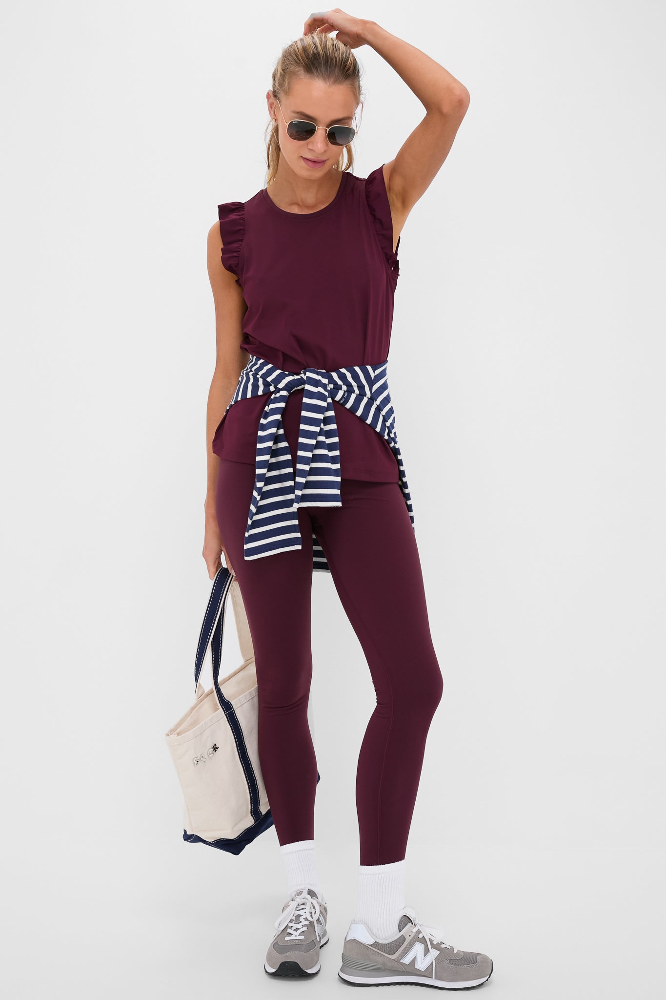 Winetasting Ruffle Performance Jersey  Lea Tank