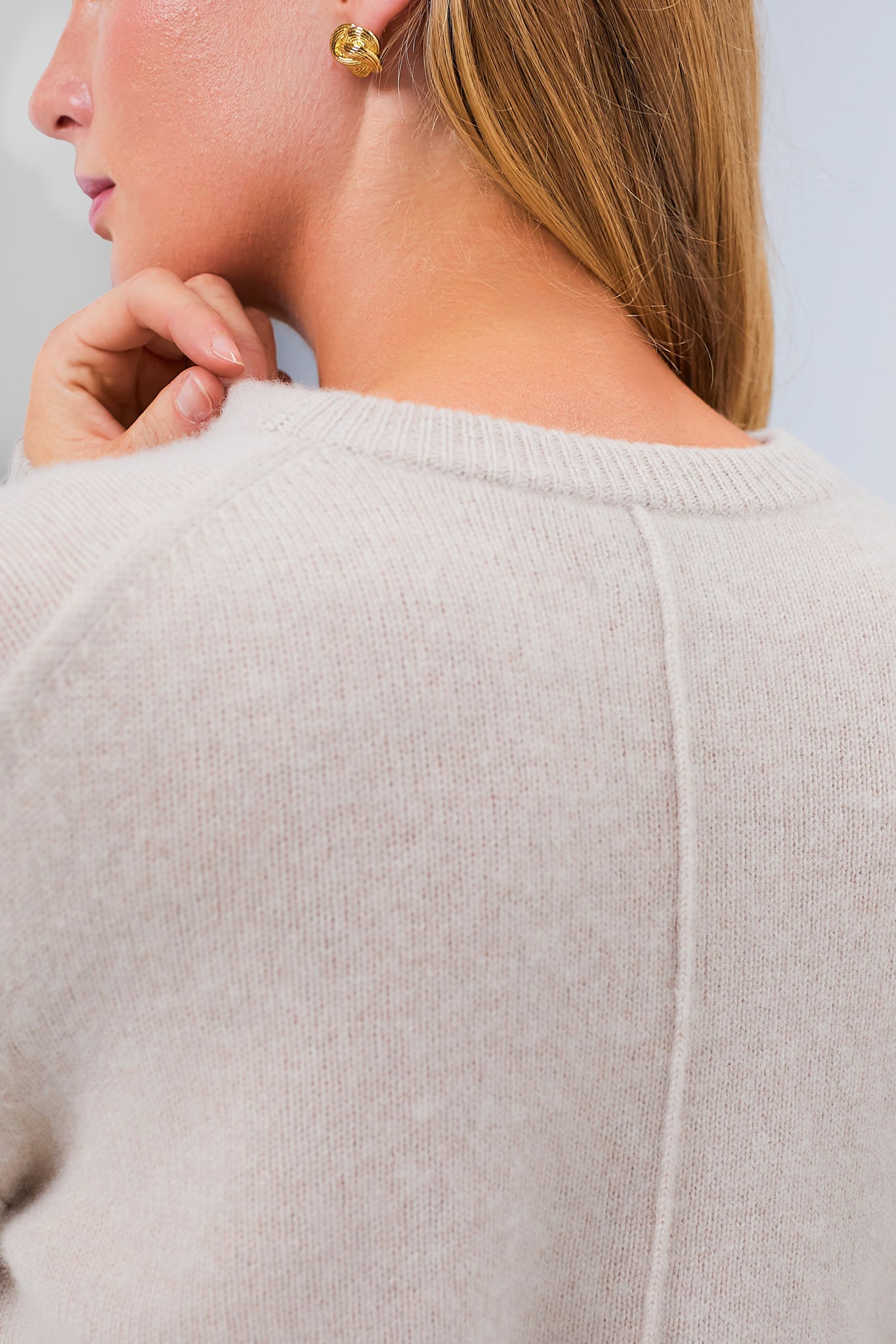 Sandstone Cashmere Bodie Boyfriend Crewneck