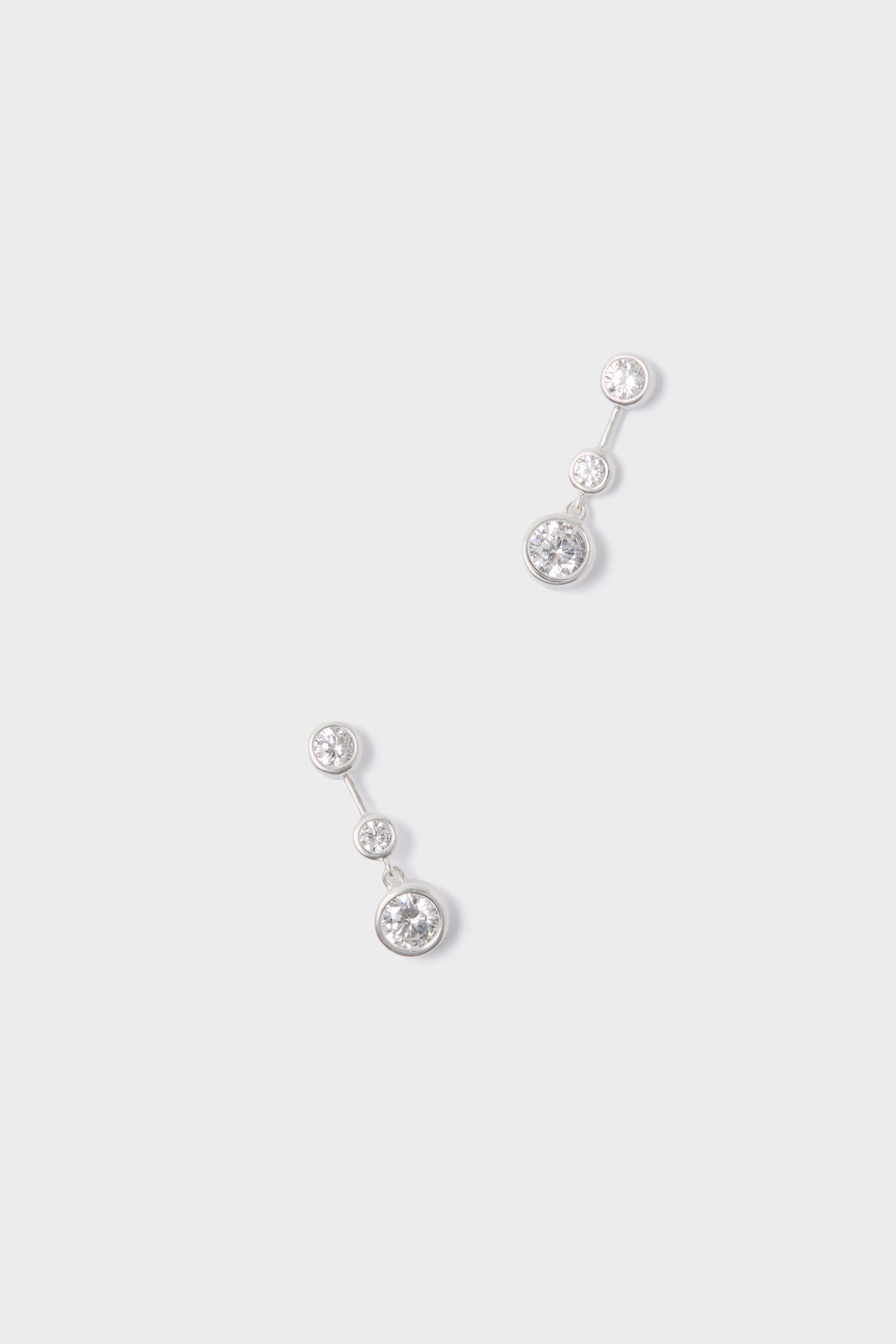 Silver Bezel Jolie Earrings