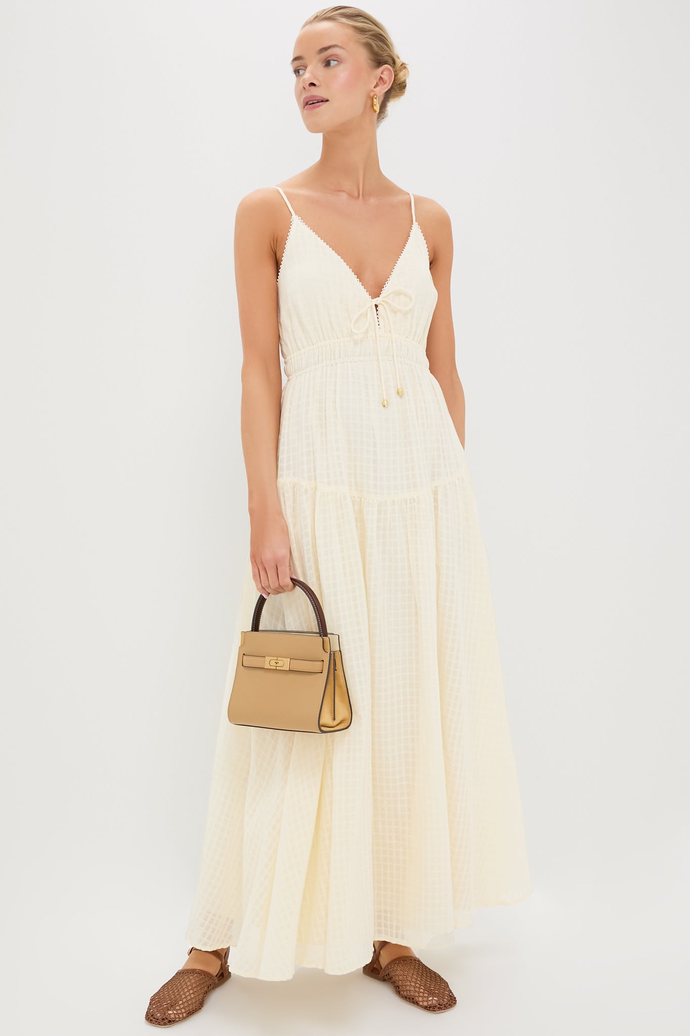 Tan Netting Rete Sandal