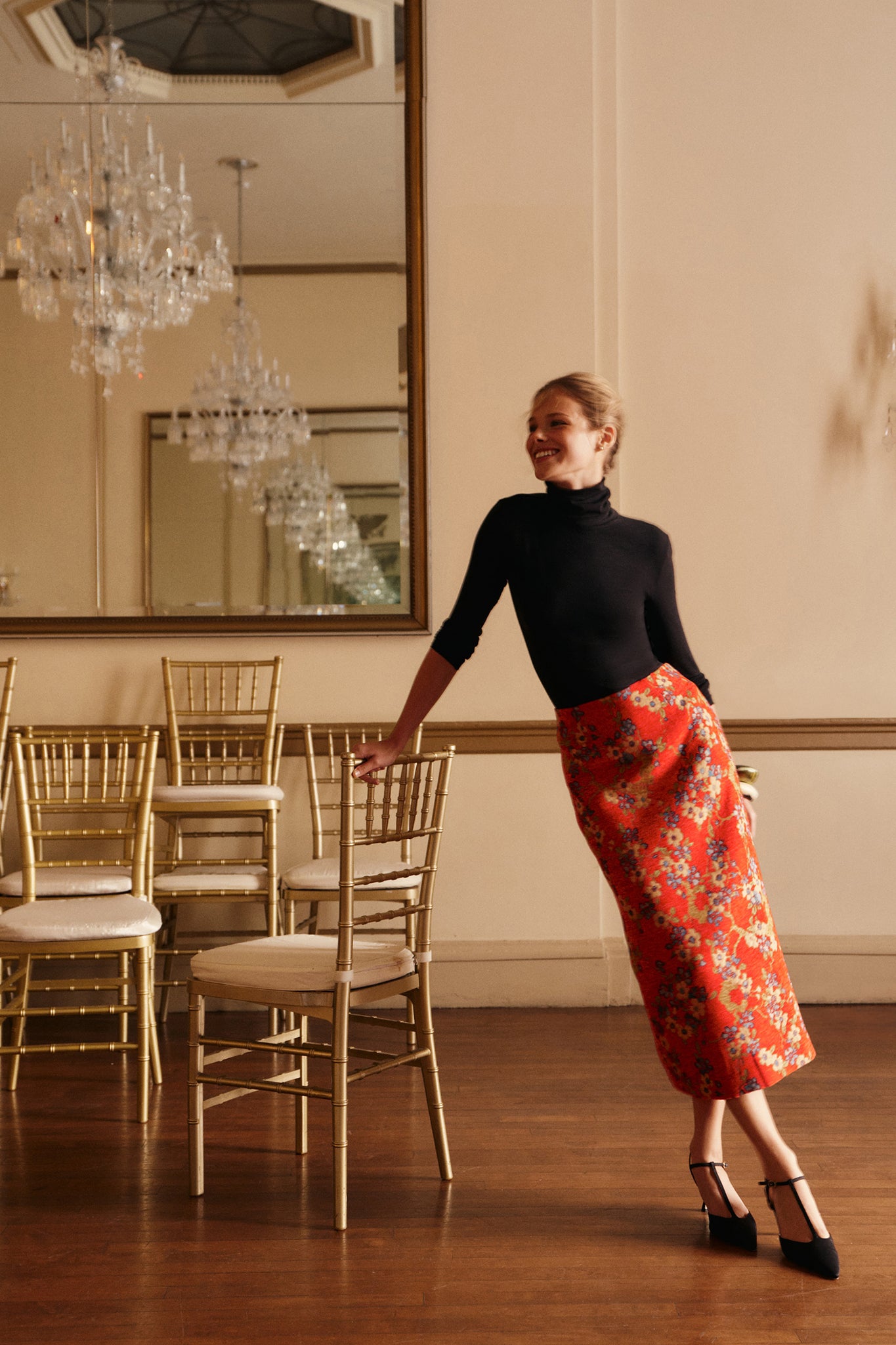 Black Arlo Ribbed Turtleneck