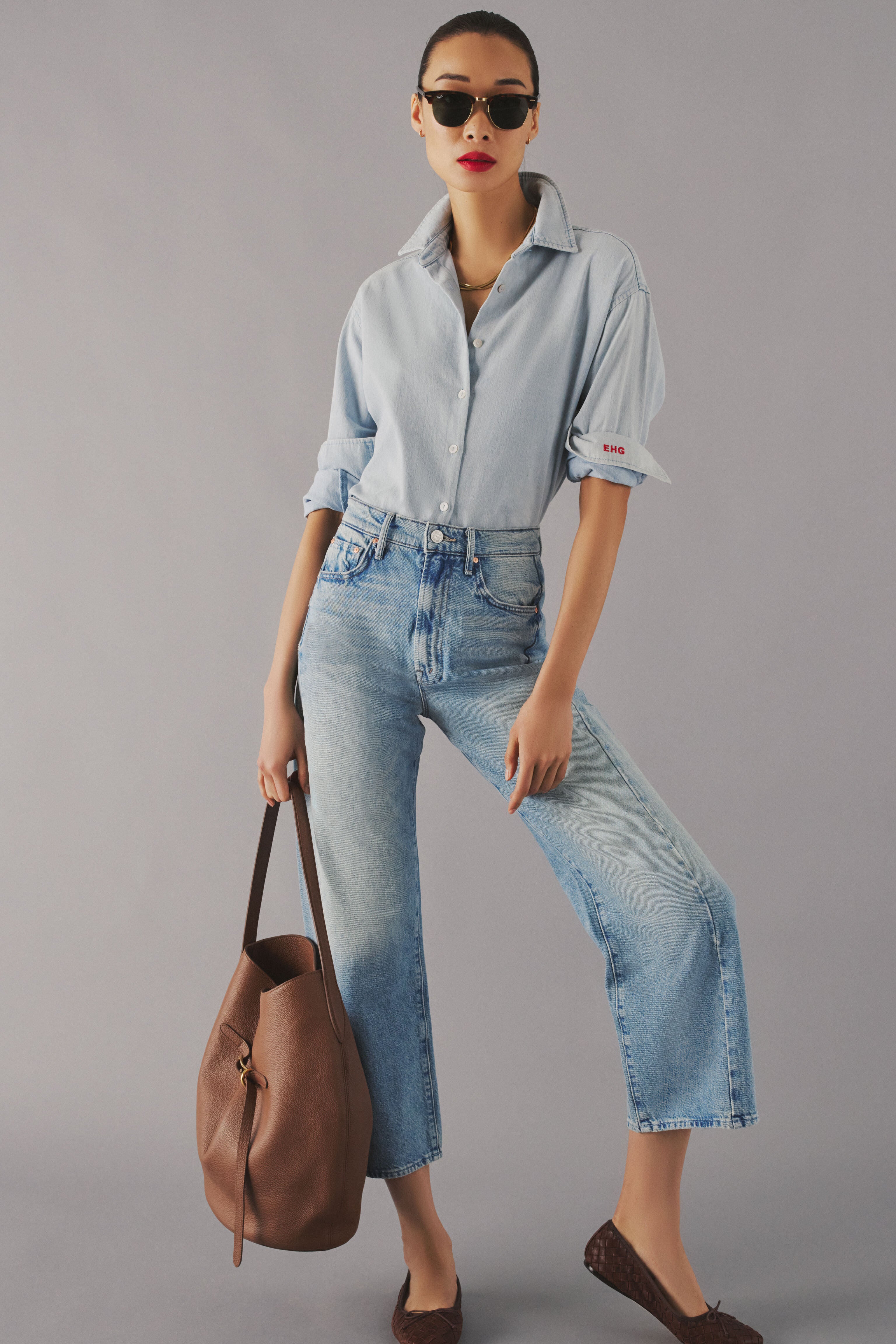 Light Wash Denim Nadine Button Down
