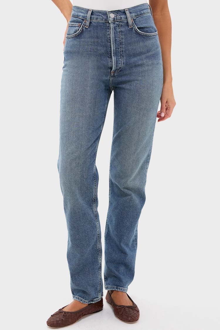 Overcast High Rise Straight 90's Pinch Waist Long