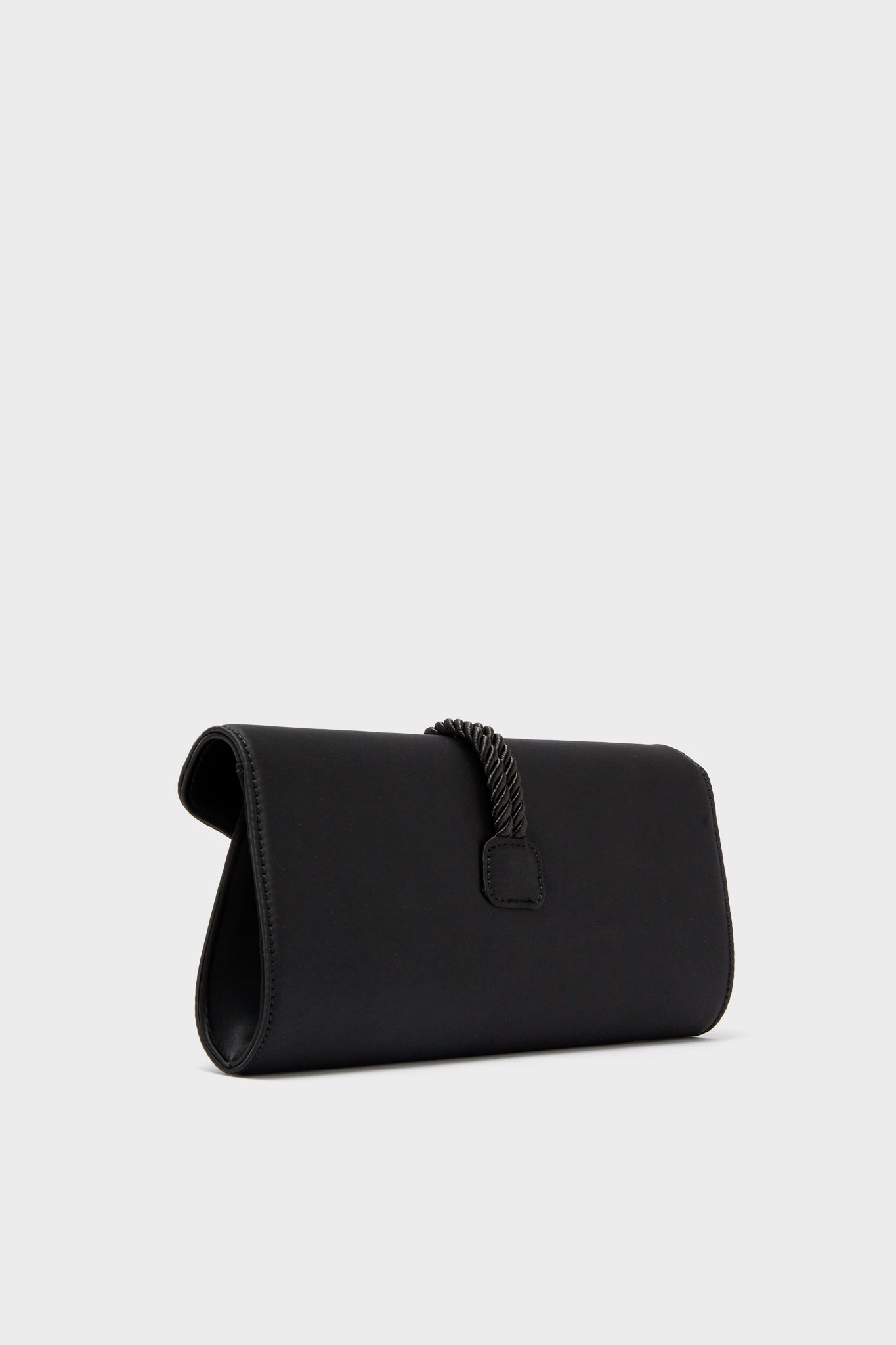 Black Satin Gabrielle Clutch
