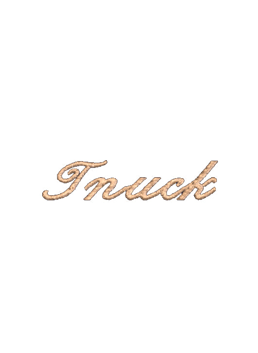 Monogram phrase option with cursive script. Example "tnuck" 