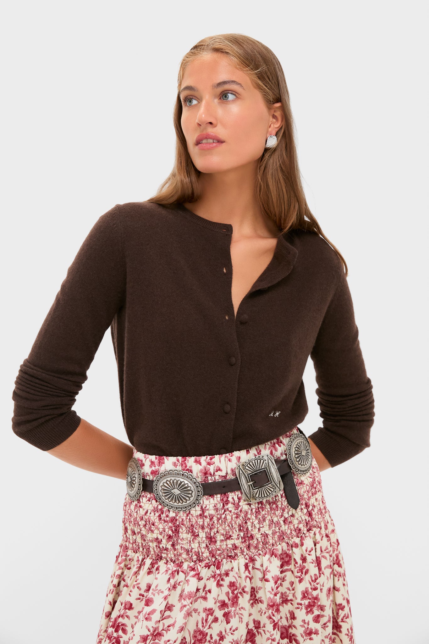 Chocolate Cashmere Riley Cardigan