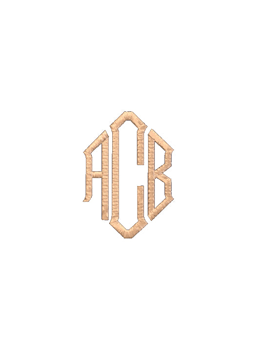 Small A (first initial), large C (last initial), small b (middle initial) in monogram format. 