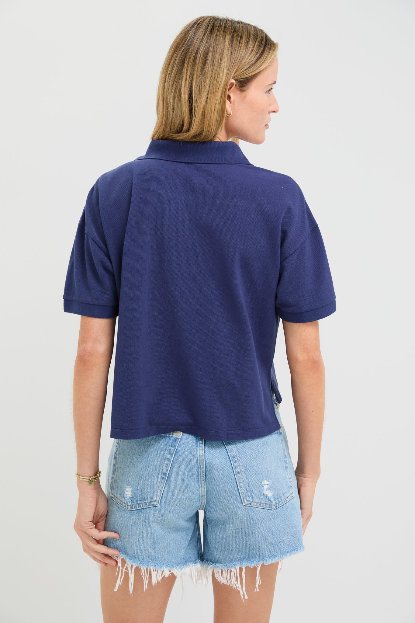 Navy Pique Holmes Boyfriend Polo
