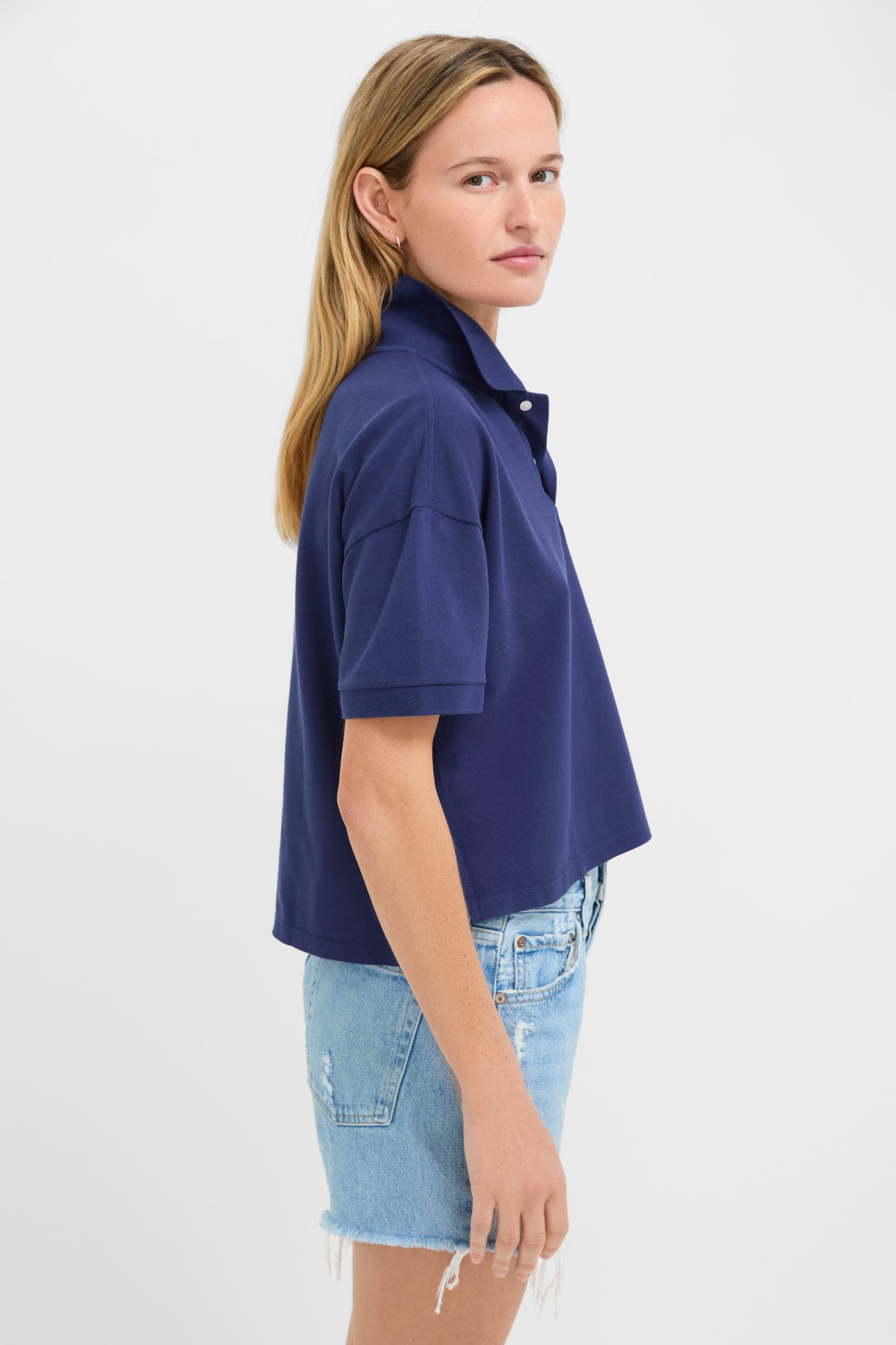 Navy Pique Holmes Boyfriend Polo