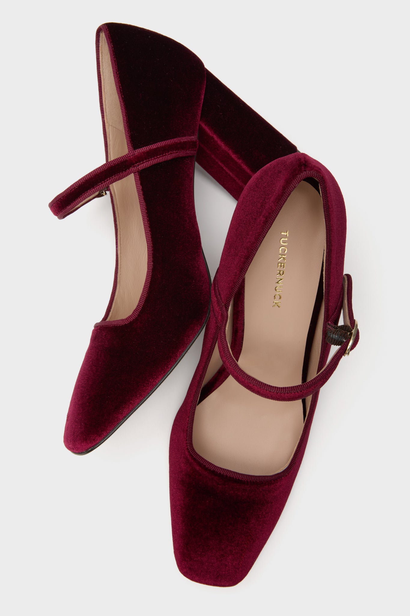 Oxblood Velvet Julia Heels