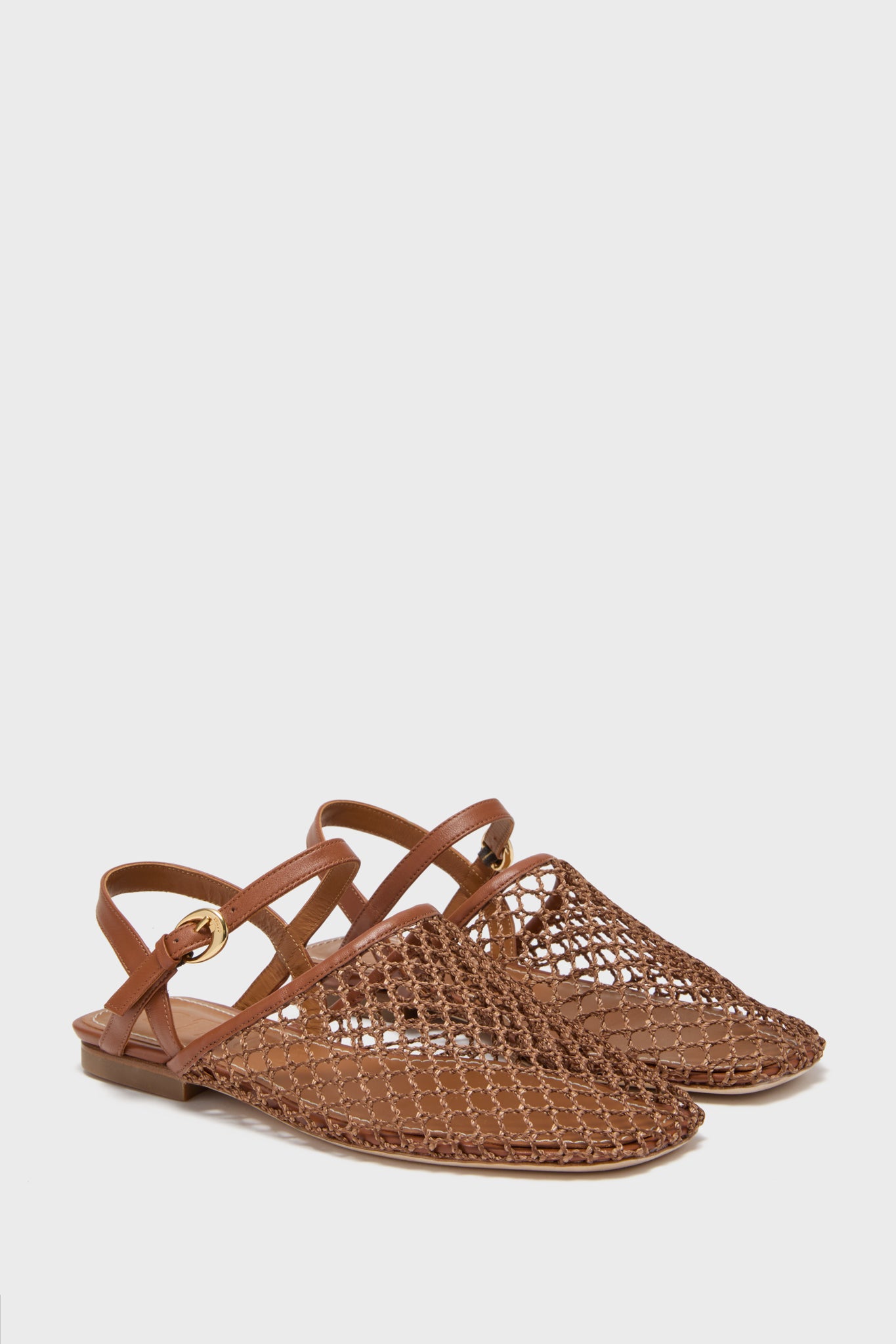 Tan Netting Rete Sandal