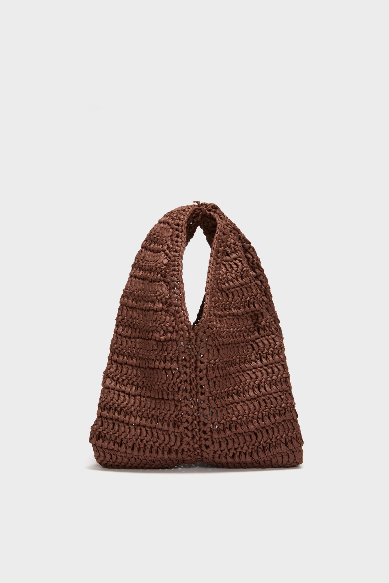 Chocolate Simone Raffia Bag