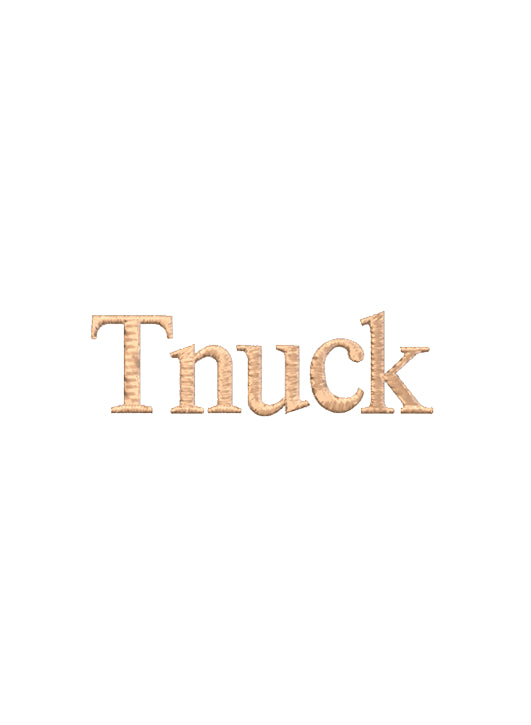 Monogram phrase option in times new roman script. Example "tnuck" 