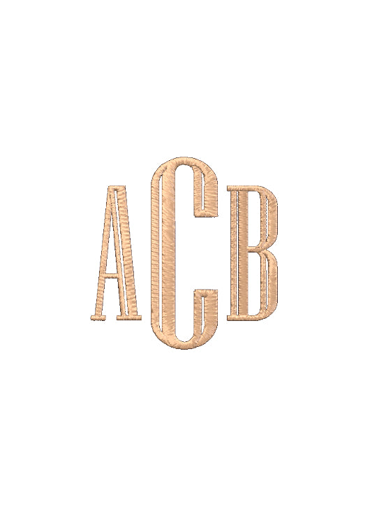 Small A (first initial), large C (last initial), small b (middle initial) in monogram format. 