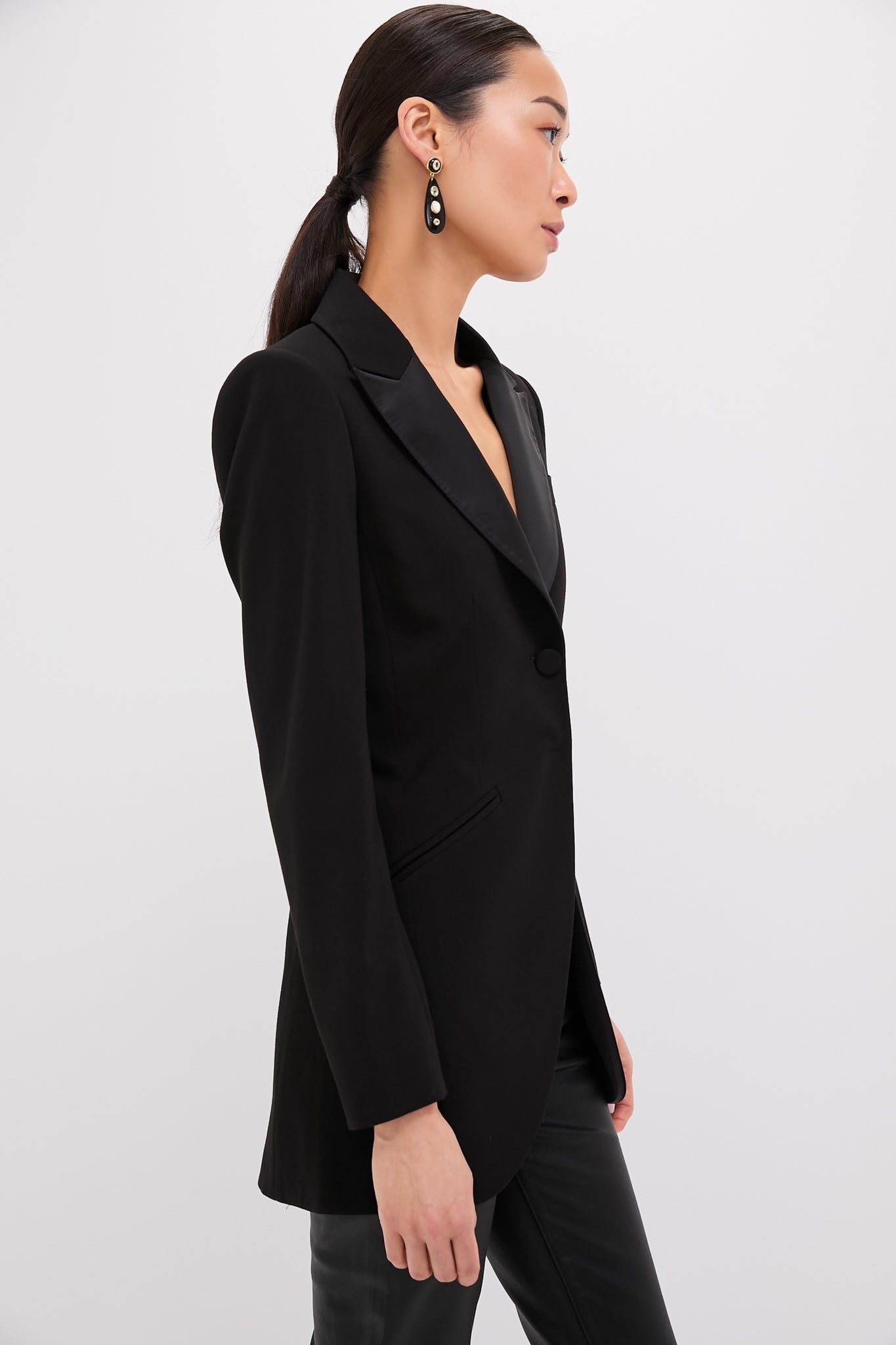Satin Lapel Emile Blazer
