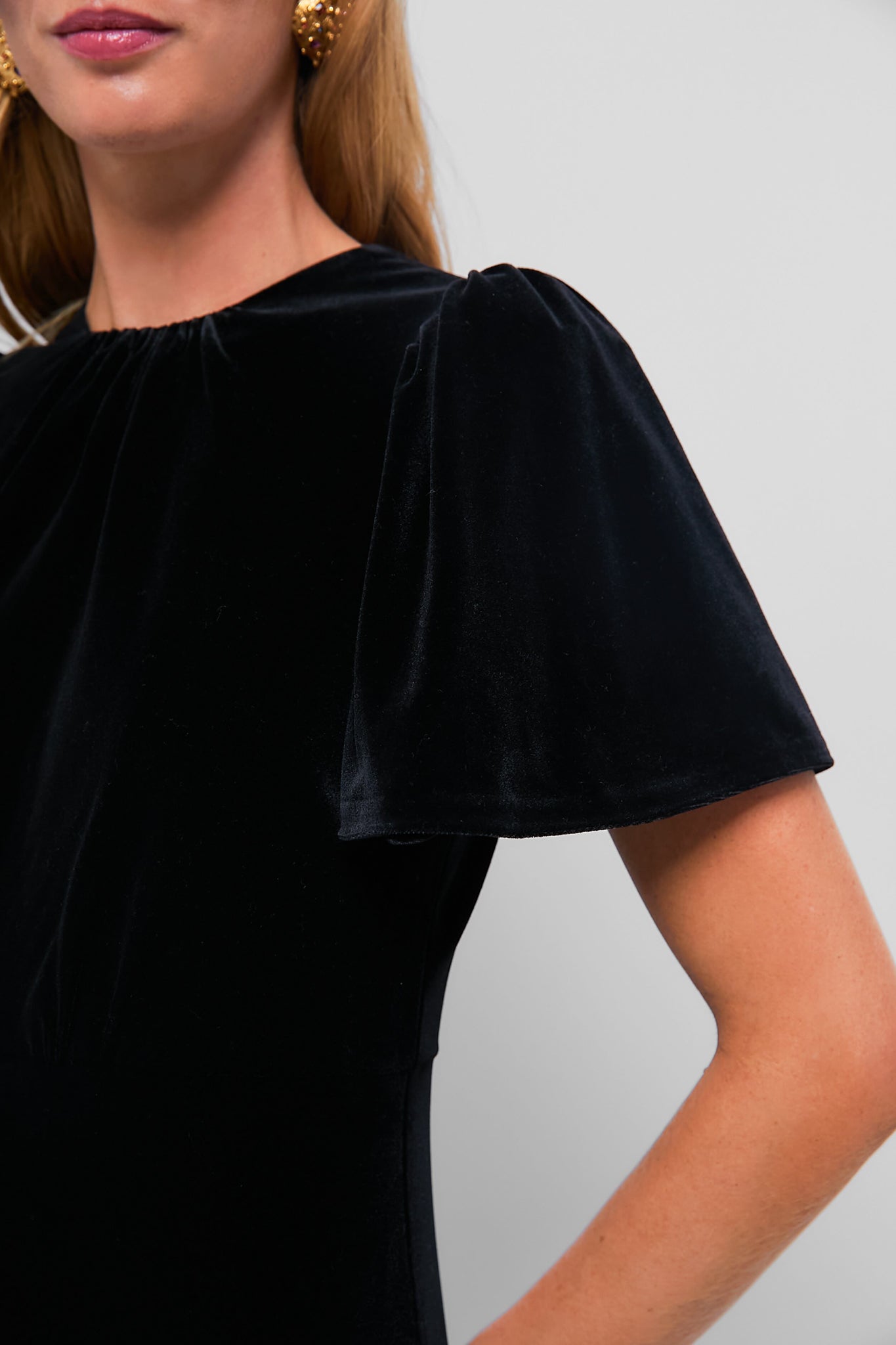 Black Velvet Elodie Dress