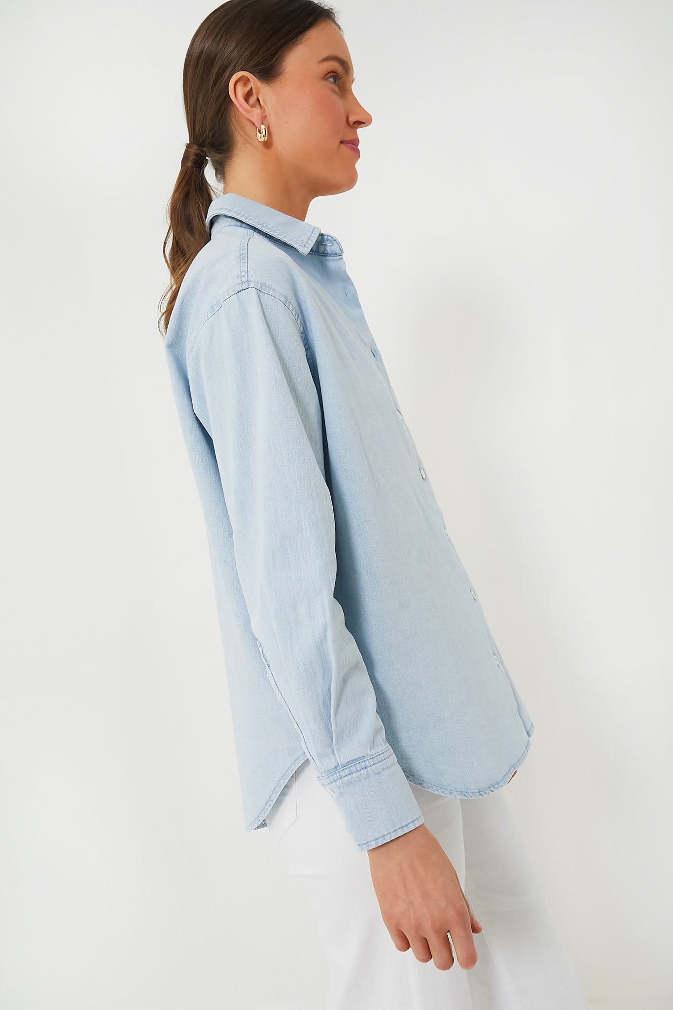 Light Wash Denim Nadine Button Down