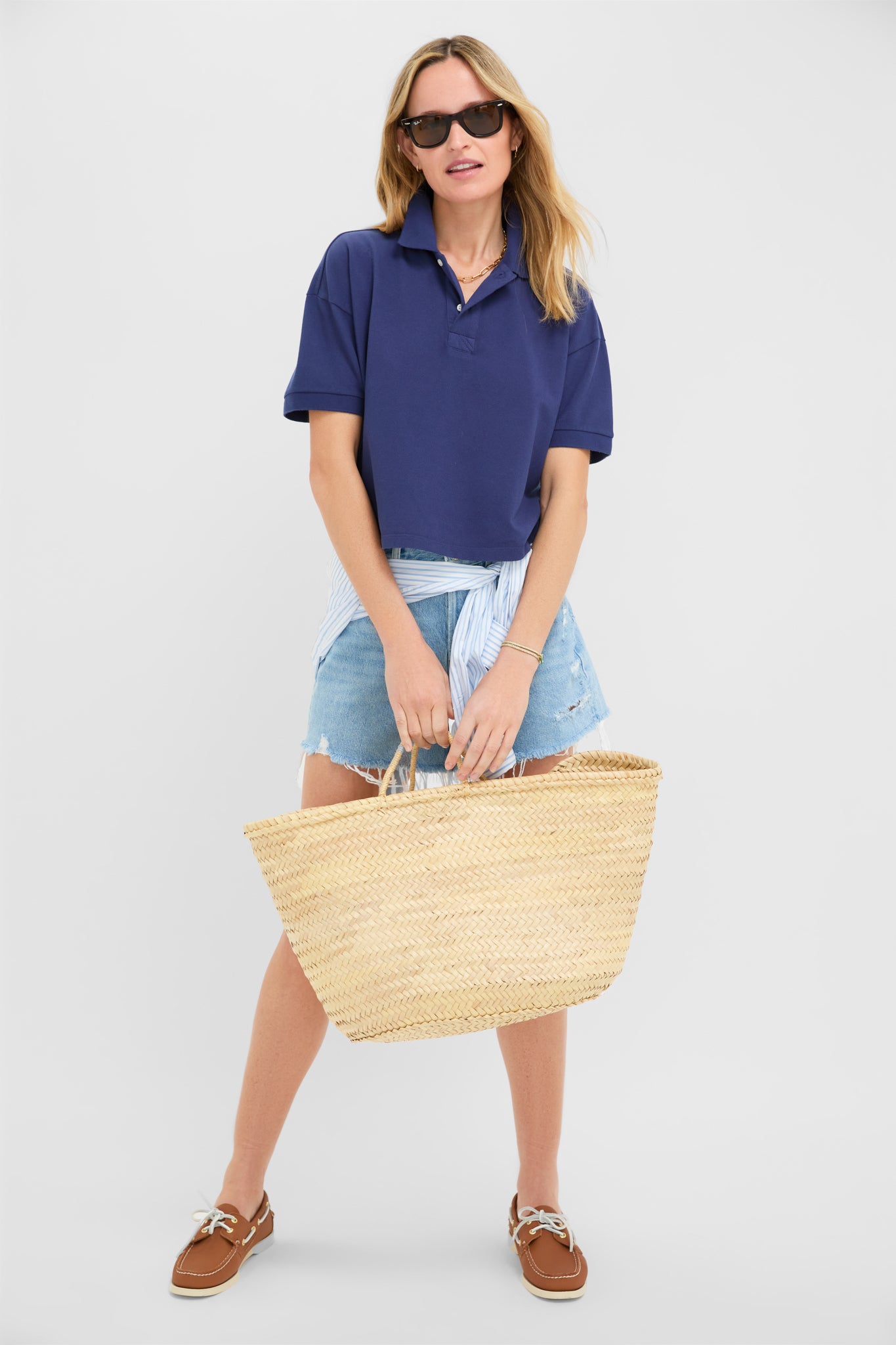 Navy Pique Holmes Boyfriend Polo